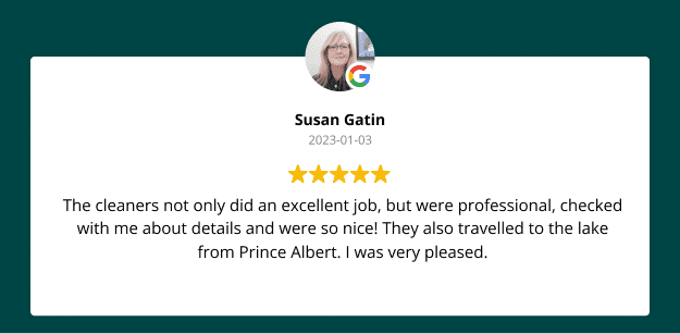 google review from Prince Albert