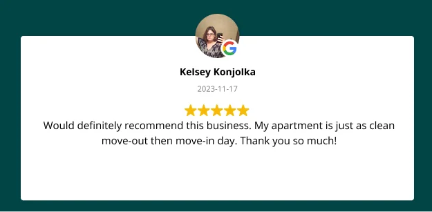 google review from Regina